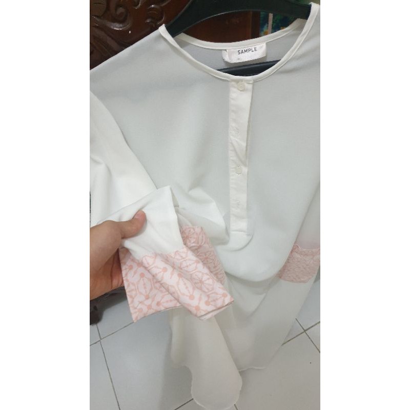 Jual Preloved Ria Miranda Baju Lengan Panjang Putih Shopee Indonesia