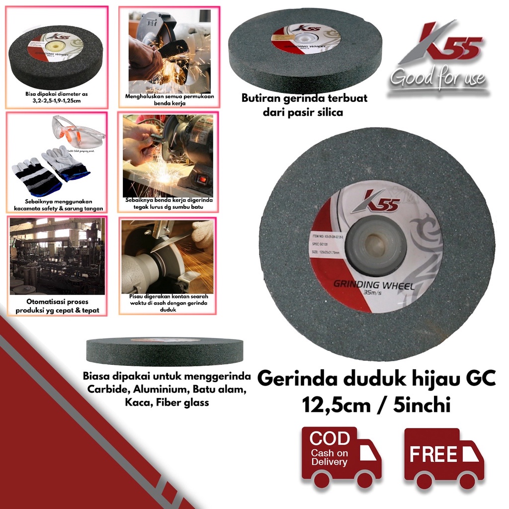 Jual K Batu Grinda Duduk Hijau Gc Pedistal Grinding Wheels Mm