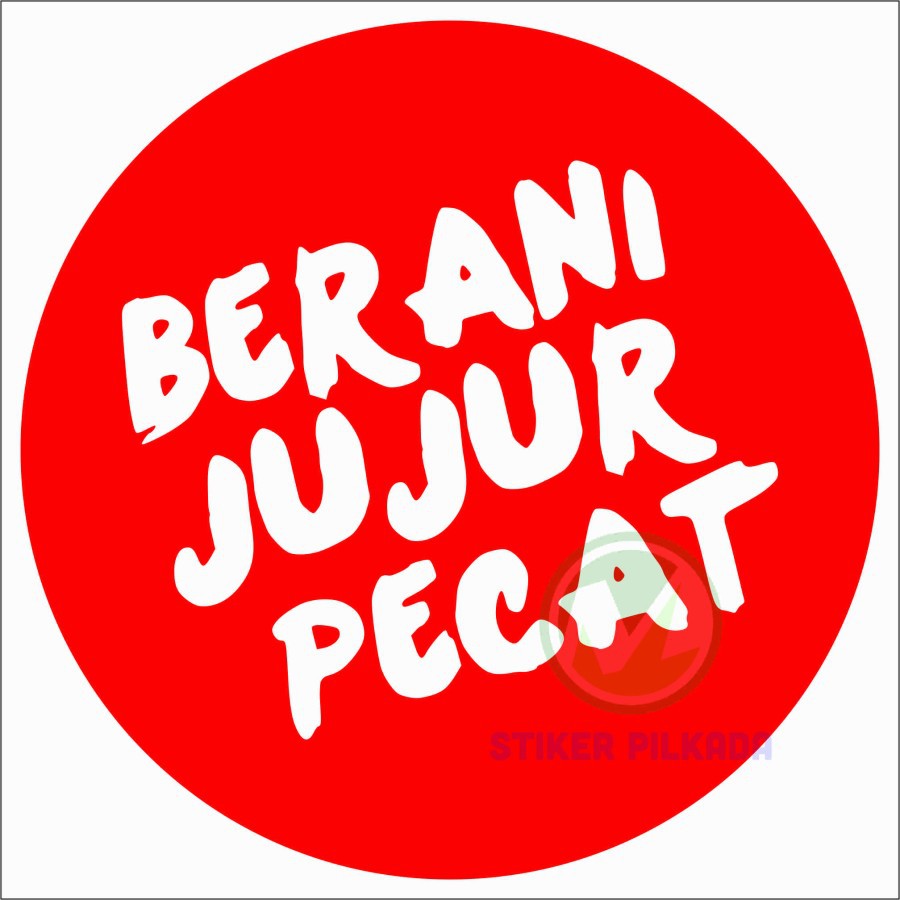 Jual Stiker Vinyl Berani Jujur PECAT 15x15cm Shopee Indonesia