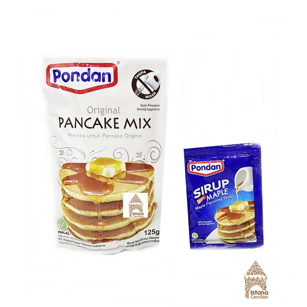 Jual Paket Pondan Pancake Mix Premiks Gram Sirup Maple Ml