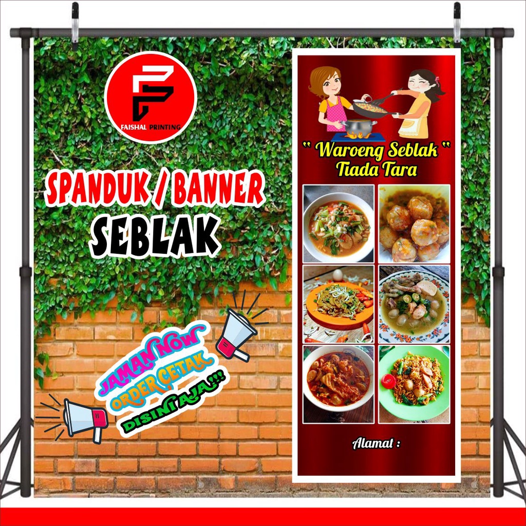 Jual Spanduk Kedai Seblak Banner Warung Seblak Ukuran X Meter