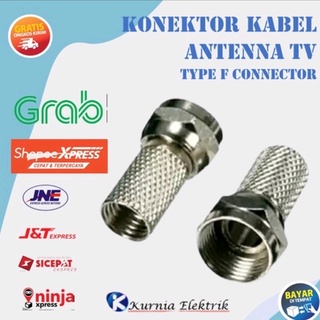 Jual Konektor Jek Dan Sambungan Kabel Antena Drat F Bahan Besi Shopee