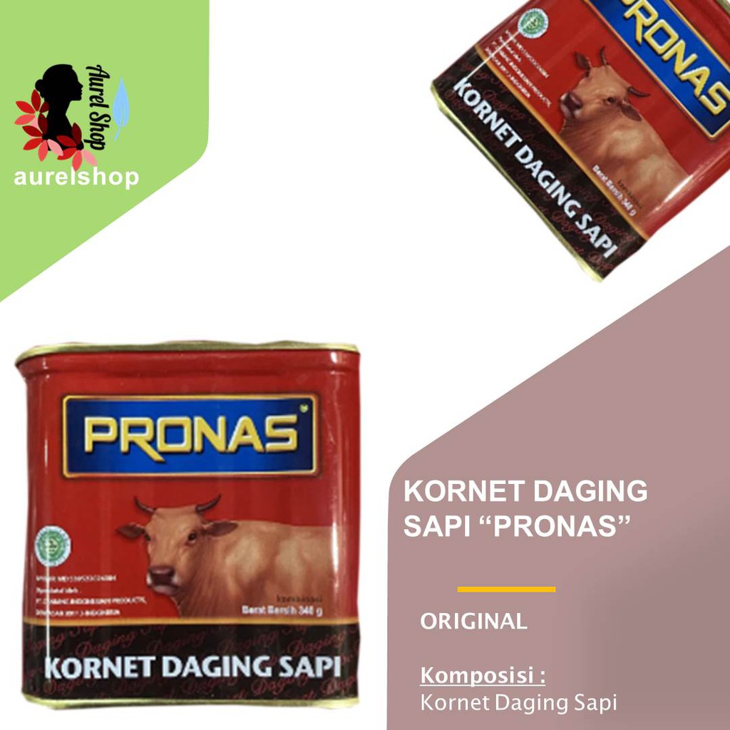 Jual PRONAS Kornet Daging Sapi Kemasan Kaleng 340 Gram Indonesia Shopee