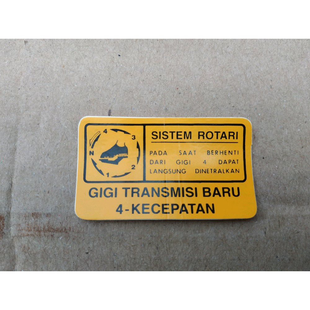 Jual Sticker Pemindahan Gigi Sistem Rotari Honda Astrea Star Astrea