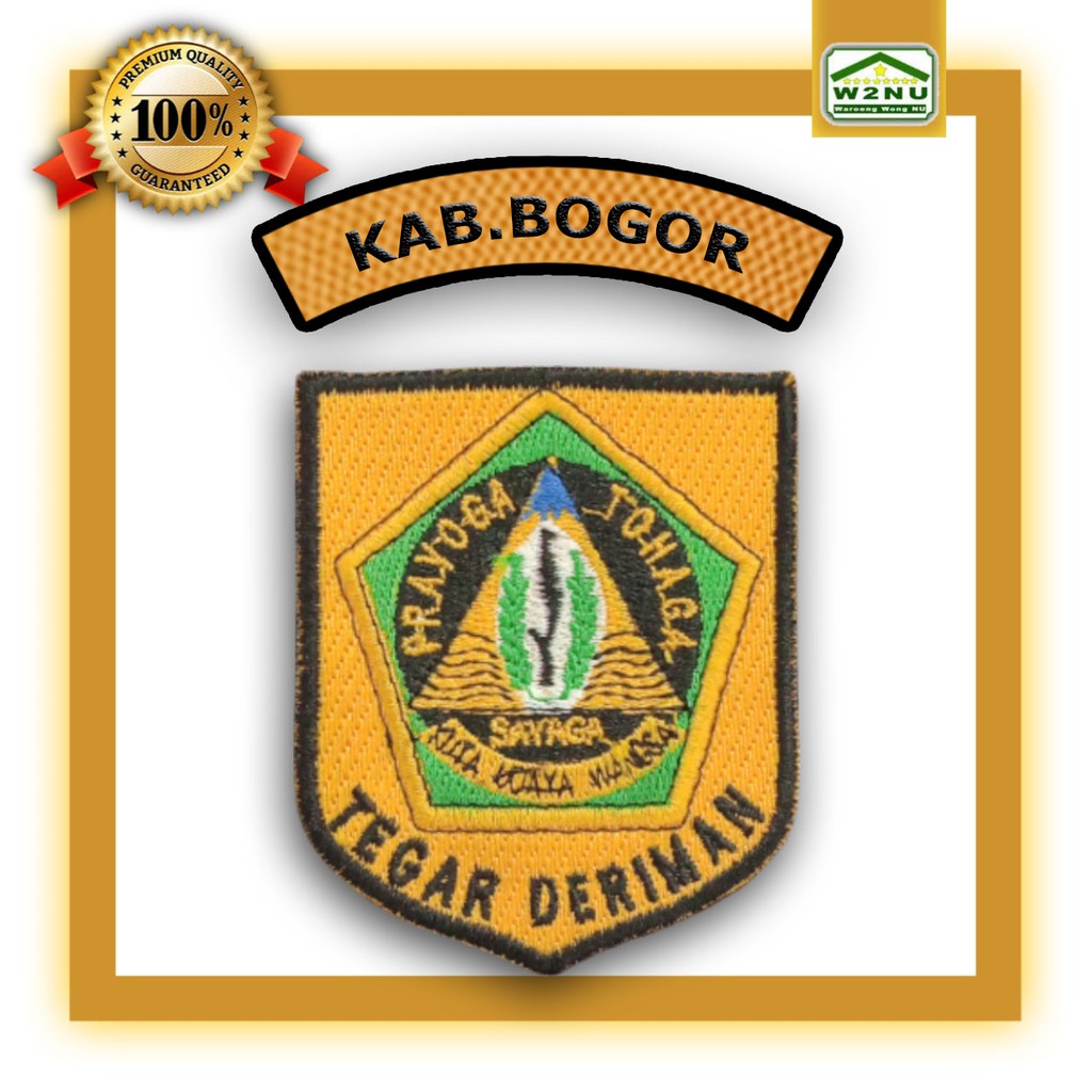 Jual BEDGE BET LOGO BORDIR ATRIBUT LAMBANG KABUPATEN BOGOR Shopee