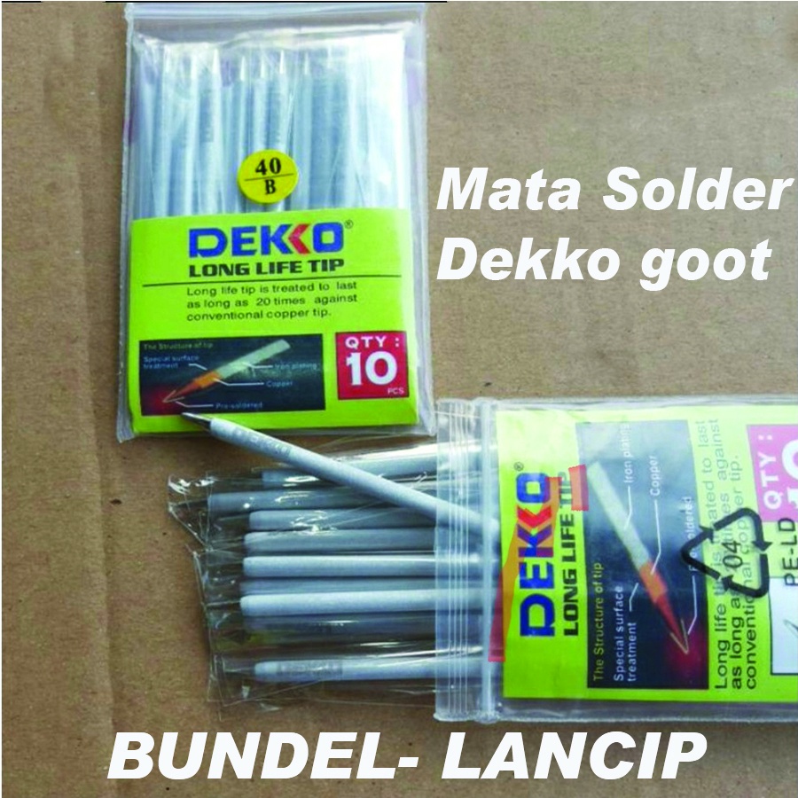 Jual Mata Solder Dekko Goot 40 Watt Bundel Lancip Shopee Indonesia