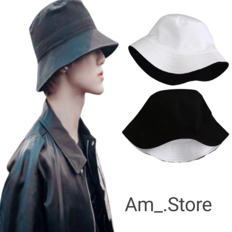 Jual Topi Bucket Hat Polos Pria Dan Wanita Bolak Balik Bervariasi Bolak