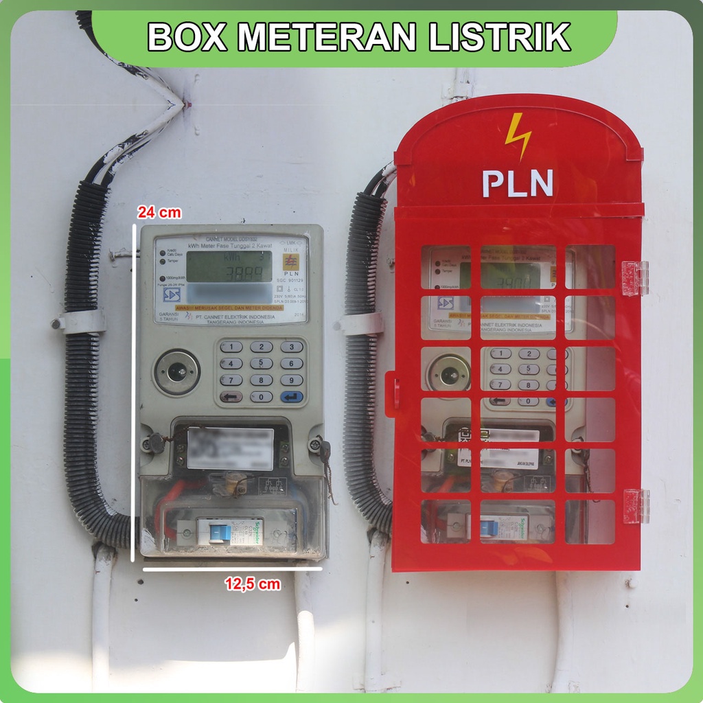 Jual Box Listrik KWH Meter Token Prabayar Besar Bahan Acrylic Akrilik