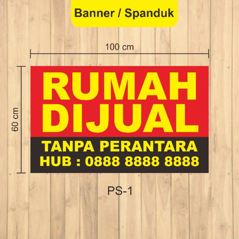 Jual Banner Spanduk Rumah Dijual Tanah Dijual Terima Kos