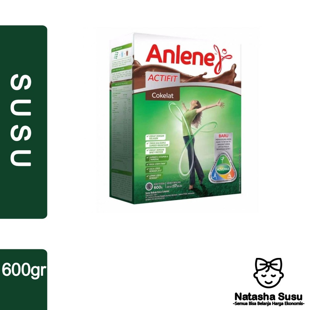 Jual ANLENE ACTIFIT COKLAT ORIGINAL VANILLA 600gr Indonesia Shopee