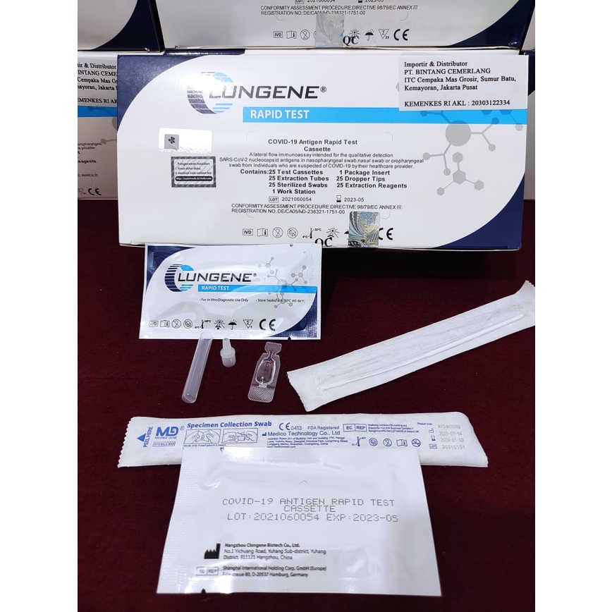 Jual Alat Rapid Antigen Swab Covid Test Metode Colok Hidung Pcs