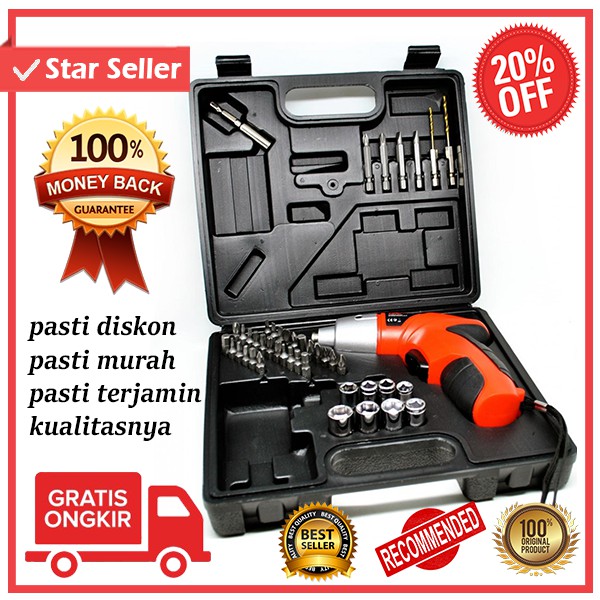 Jual Promo Murah Bor Obeng Elektrik Cordless Obeng Multifungsi