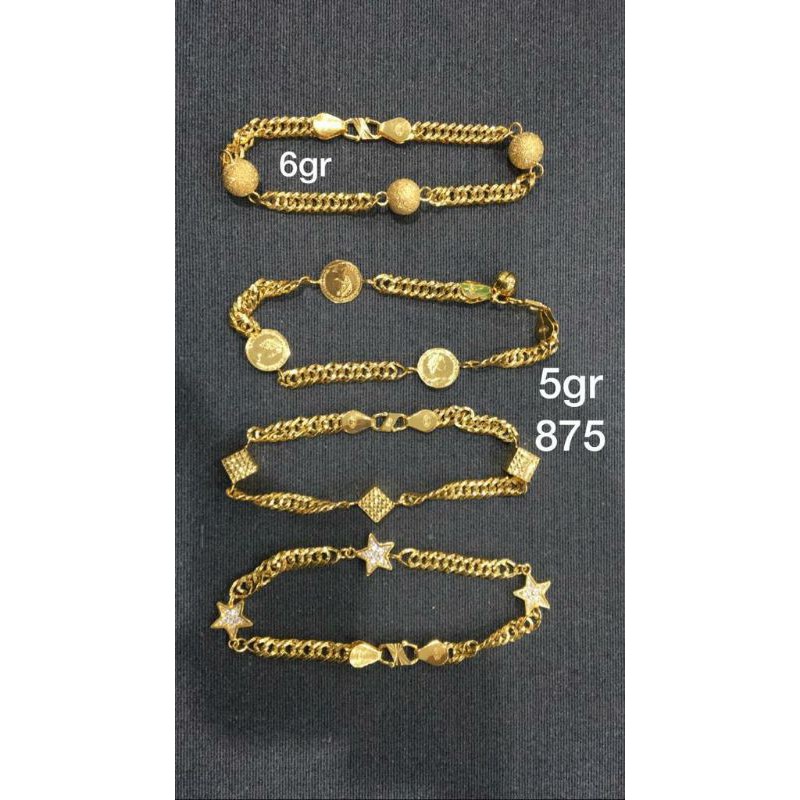 Jual Gelang Emas Asli Kadar Model Mocca Bulat Gelang Kekinian