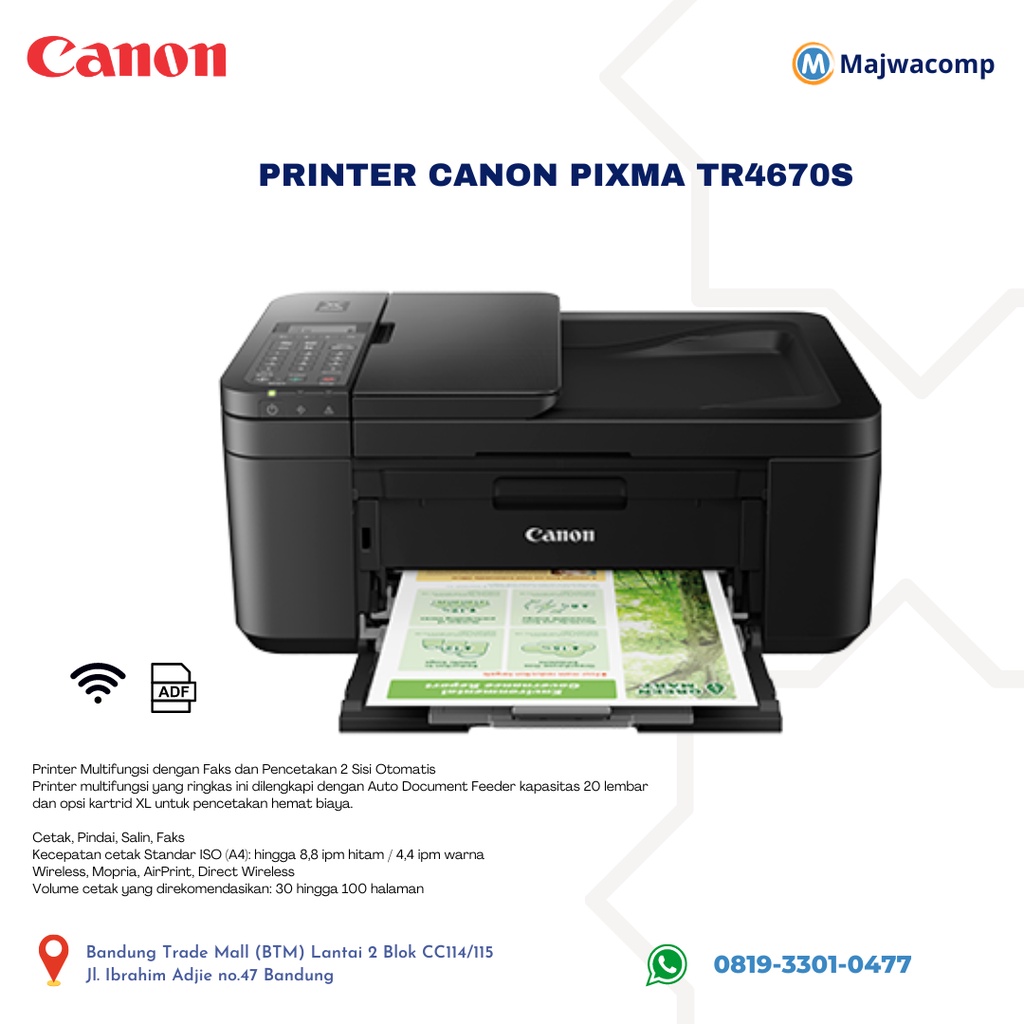 Jual Printer Canon Pixma TR4670S Wifi Shopee Indonesia