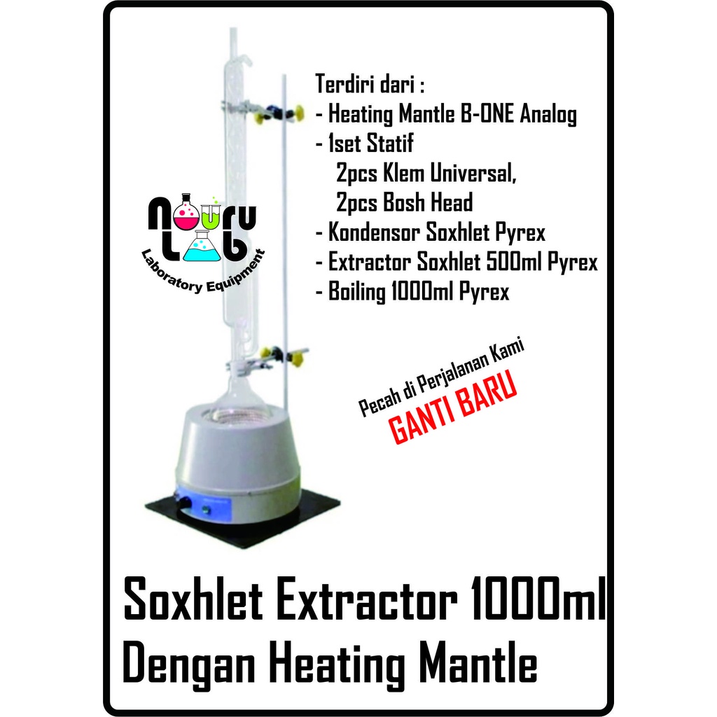 Jual Soxhlet Extractor Ml Dengan Heating Mantle Shopee Indonesia