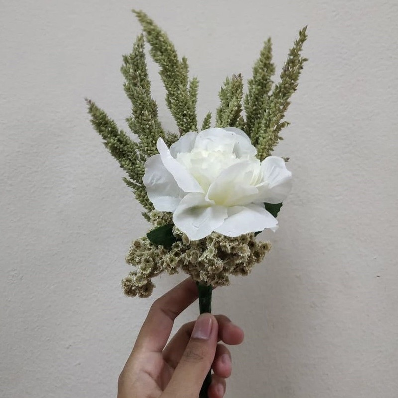 Jual DRIED FLOWER DRY FLOWER BUNGA KERING MINI BUKET MAWAR PUTIH