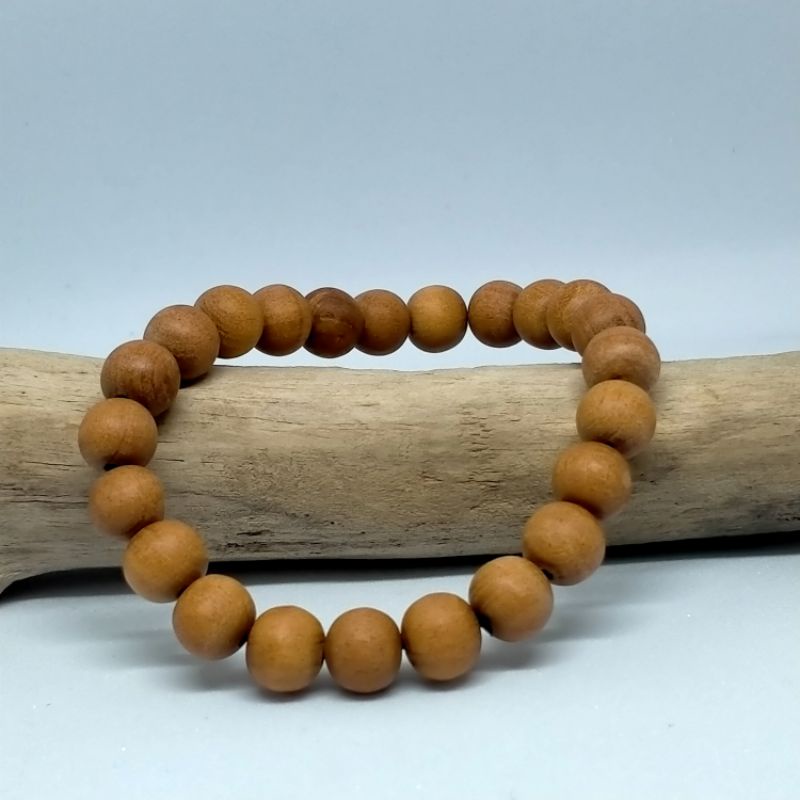 Jual Gelang Kayu Cendana Wangi Asli Natural Ukuran 10mm Shopee Indonesia