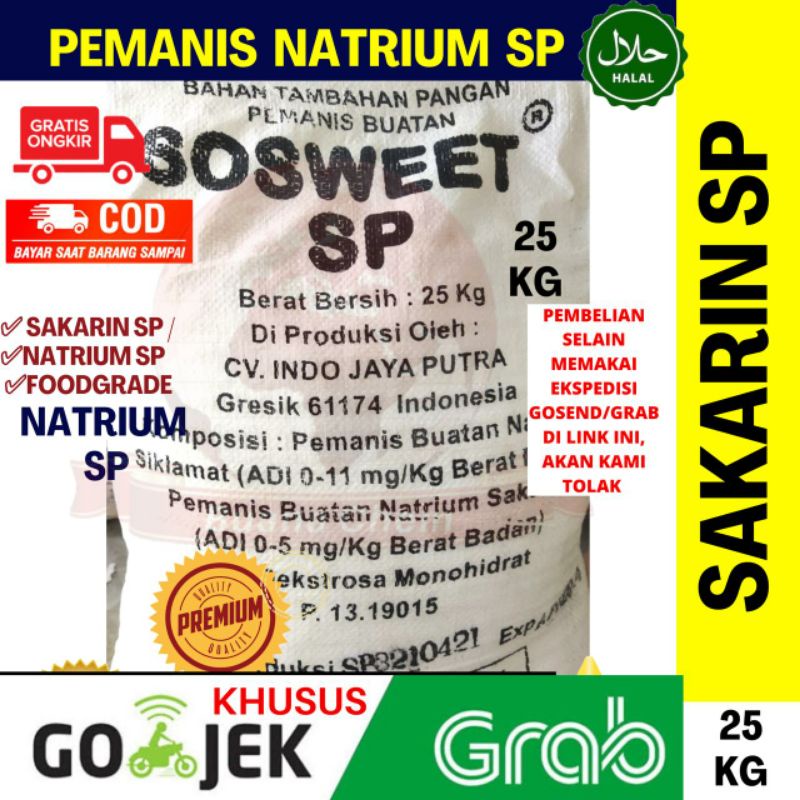 Jual Sakarin SP 25KG KHUSUS GOSEND Pemanis Buatan Natrium Saccharin