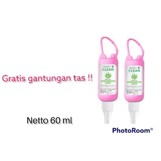 Jual Secret Clean Hand Sanitizer Spray Gratis Gantungan Silicon