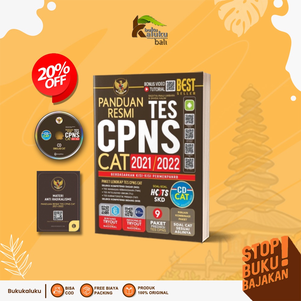 Jual PANDUAN RESMI SELEKSI TES CPNS CAT 2019 2020 2021 2022 CD