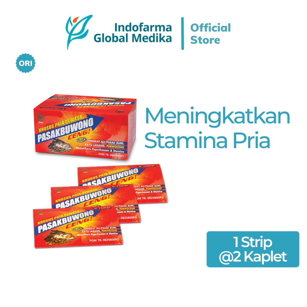 Jual Mustika Ratu Pasak Buwono Ceng STRIP 2 Kaplet Jamu Obat Kuat