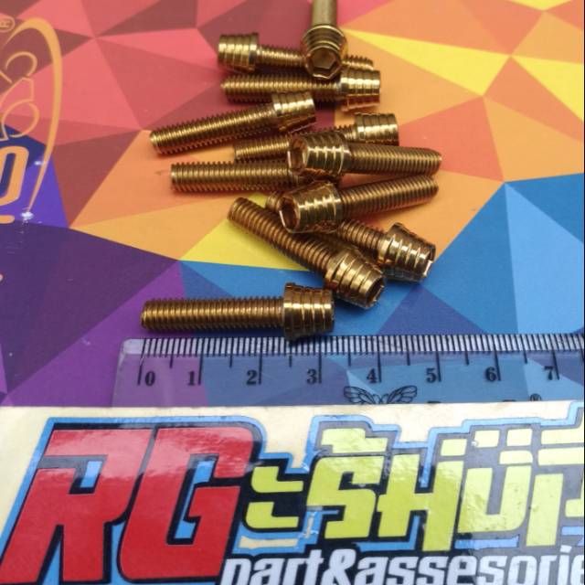 Jual Baut Probolt Kerucut Gold M X X Drat Panjang Mm Cm