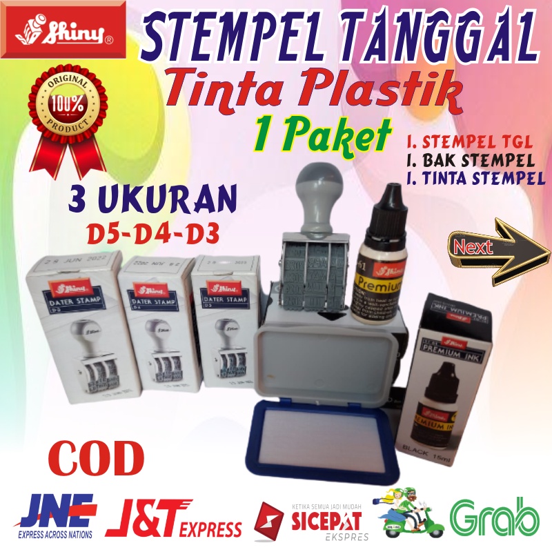 Jual SETEMPEL STEMPEL CAP TANGGAL TINTA PLASTIK KEMASAN KANTOR TOKO