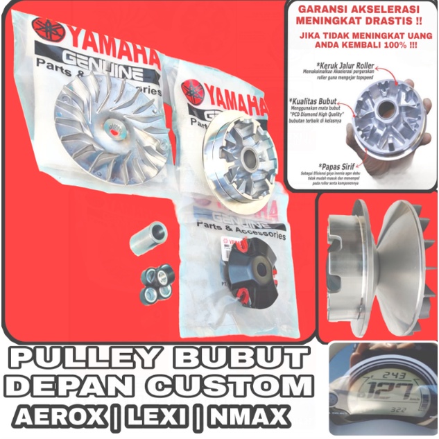 Jual Paket Pulley Bubut Cvt Rumah Roller Yamaha Lexi Aerox