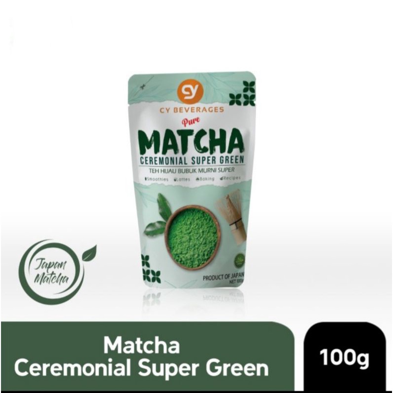 Jual CY Matcha Ceremonial Super Green 100 G Shopee Indonesia