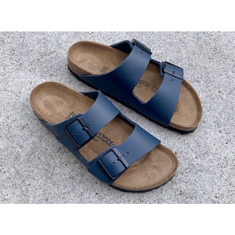 Jual Birkenstock Arizona Navy Leather Indonesia Shopee Indonesia