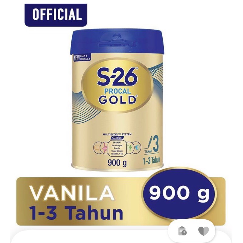 Jual S26 Procal Gold Tahap 3 Susu Formula 900 G Shopee Indonesia