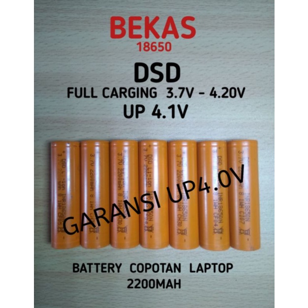 Jual BATERAI 18650 BEKAS COPOTAN LAPTOP BATERAI BEKAS MURAH