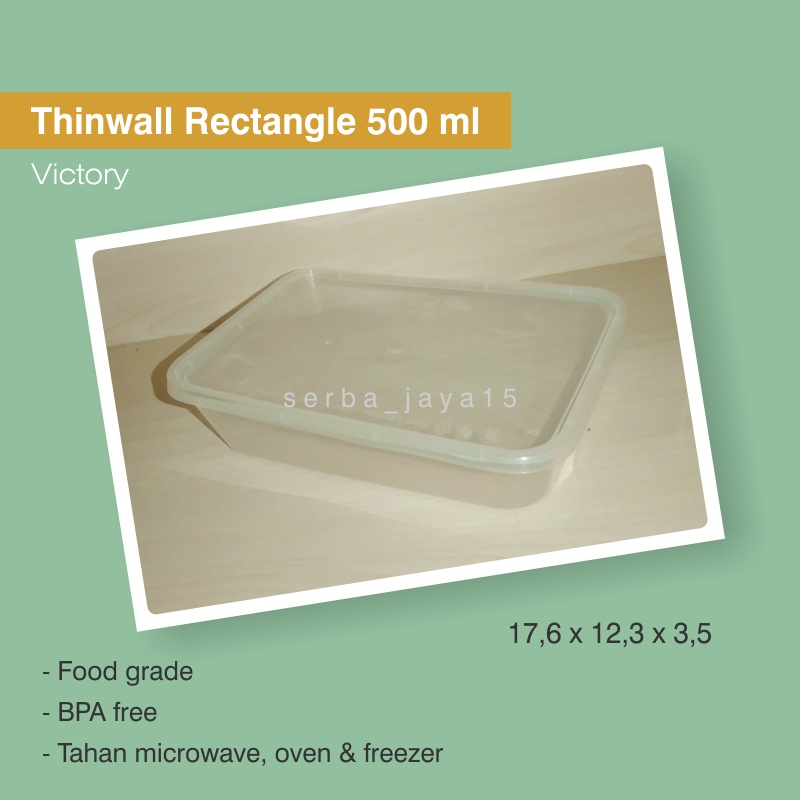 Jual Thinwall Rectangle Ml Kotak Makan Plastik Shopee Indonesia