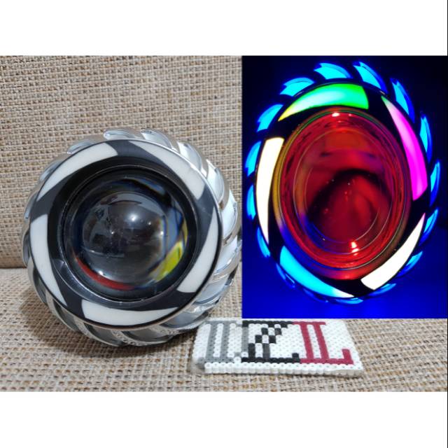 Jual Lampu Utama Projie Led Projie Logo Rainbow Running Flas Dan