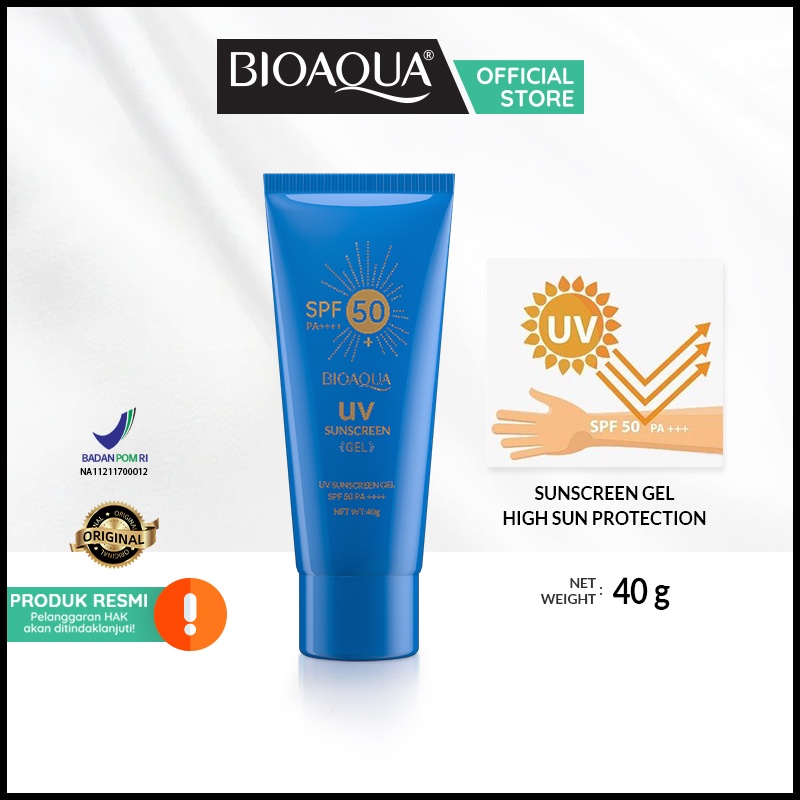 Jual BIOAQUA UV Sunscreen Gel SPF 50 PA 40g Sunscreen Wajah