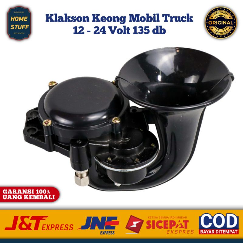 Jual Klakson Keong Terompet Mobil Truck 12 24 Volt 135 Db Shopee