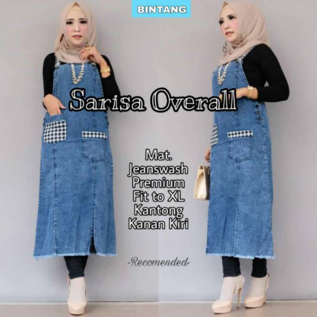 Jual Jamsuit Overall Saris Overall Jeans Shopee Indonesia