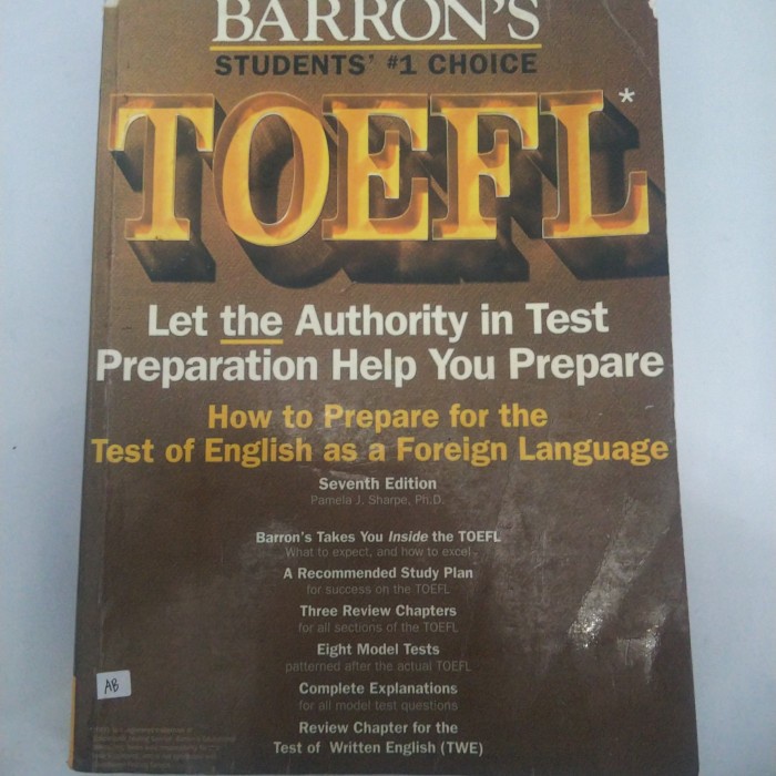 Jual Buku Toefl Barron S Seventh Edition Shopee Indonesia