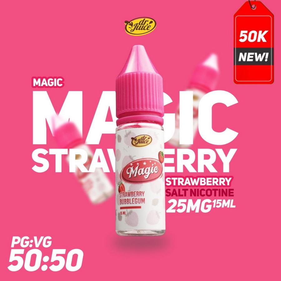 Jual Liquid Saltnic MAGIC Strawberry Bubblegum SALT 15ML Nic 25Mg Dr