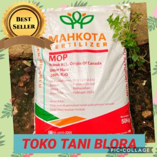 Jual PUPUK KALIUM CHLORIDA KCL MAHKOTA 1KG Atau 1000GRAM Shopee