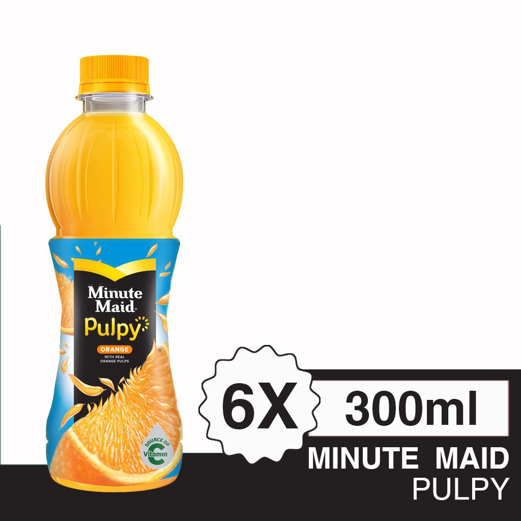 Jual MINUTE MAID PULPY ORANGE PET 300 Ml 6 Botol Shopee Indonesia