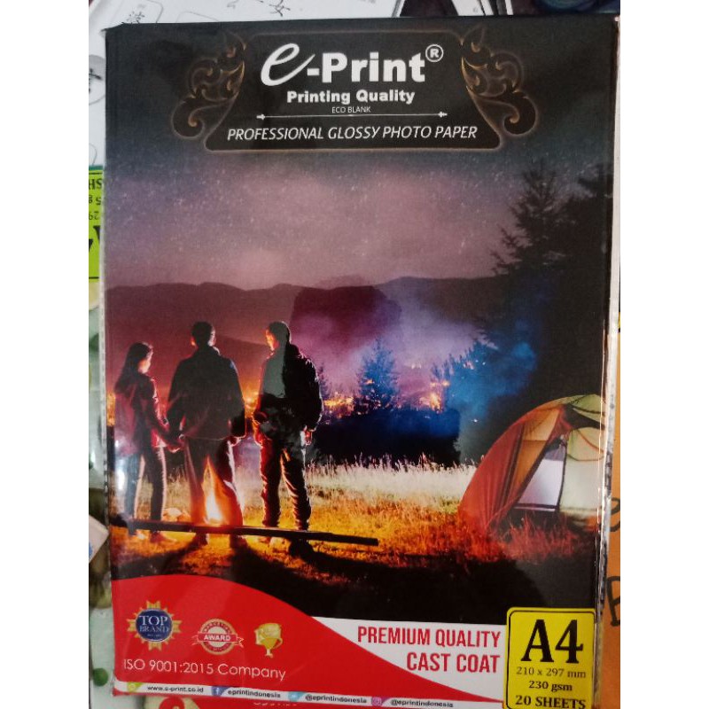 Jual E Print Professional Glossy Photo Paper Eco A4 230gsm 20sheets