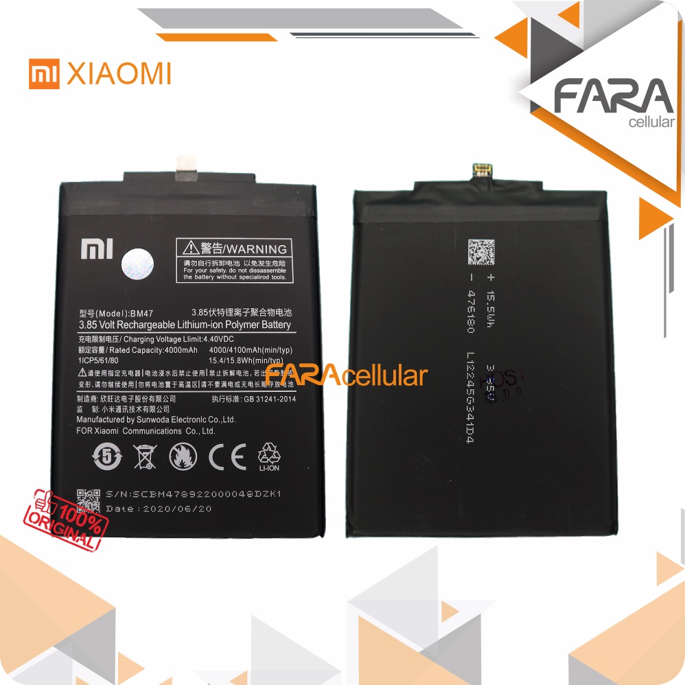 Jual Baterai Batrai XIAOMI REDMI 4X 3X 3 3s Pro BM47 BM 47 BATRE