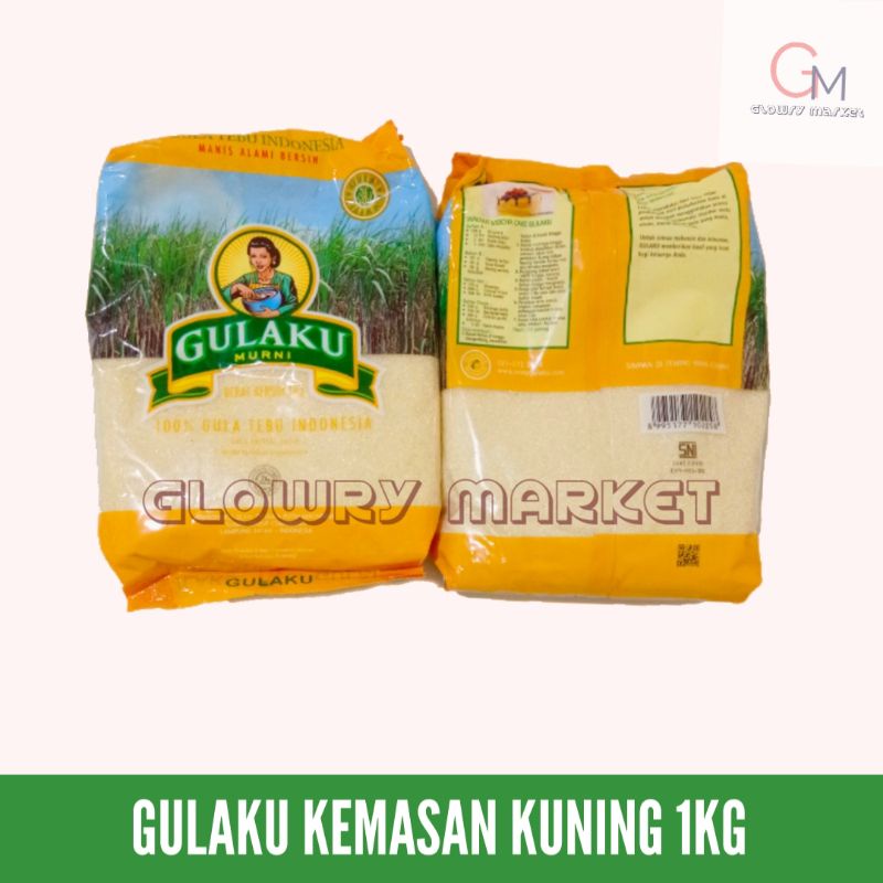 Jual GULAKU GULA PASIR PUTIH PREMINUM KEMASAN KUNING 1KG 1000GR