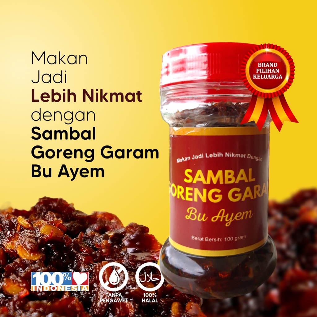 Jual Sambal Goreng Garam Bu Ayem Gr Shopee Indonesia