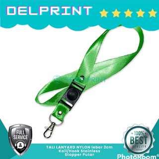 Jual Tali ID Card Lanyard Nylon Hijau Tali Lanyard ID Card Nylon Lebar