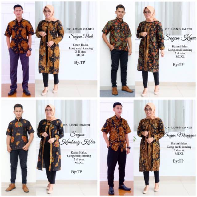 Jual Aneka Batik Couple Long Cardi Sogan Kode A E Shopee Indonesia