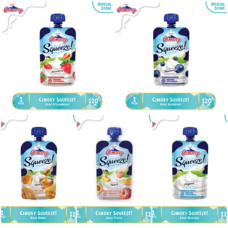 Jual Cimory Squeeze 120 Ml All Varian Cimory Yogurt 120 Ml Shopee