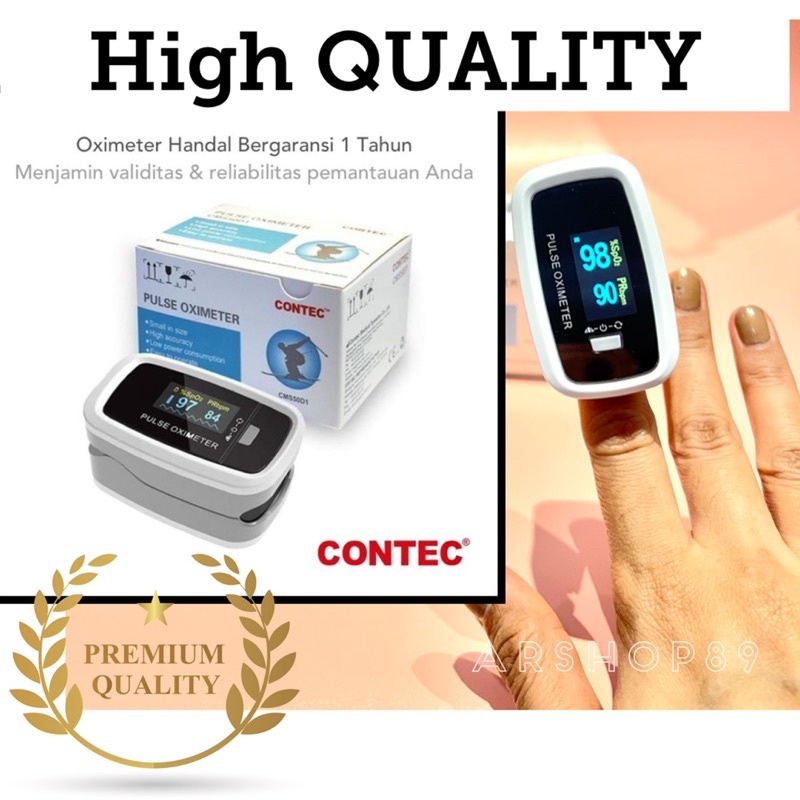 Jual Contec CMS50D1 Pulse Oximeter Fingertip Alat Ukur Oksigen Dalam