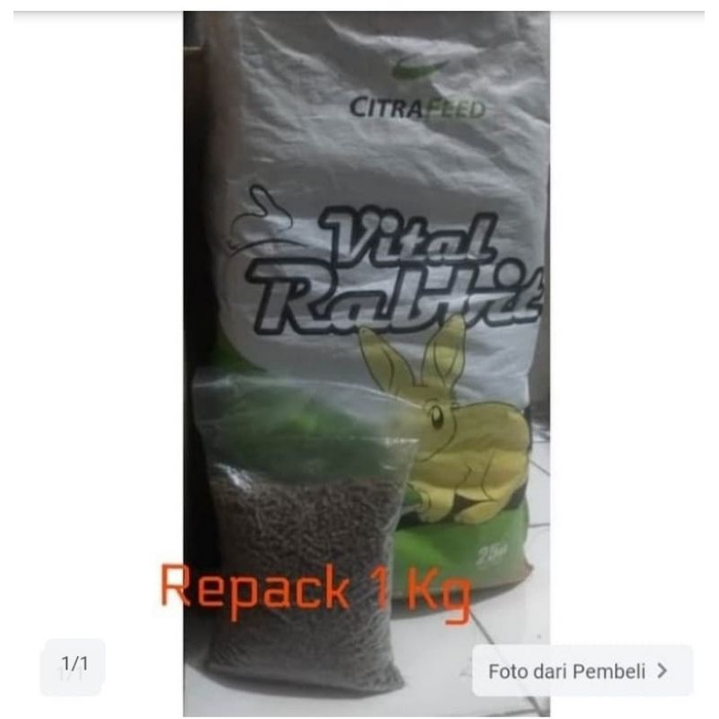 Jual Makanan Kelinci Vital Rabbit Repack 1 Kg Untuk Kelinci Repack 1kg